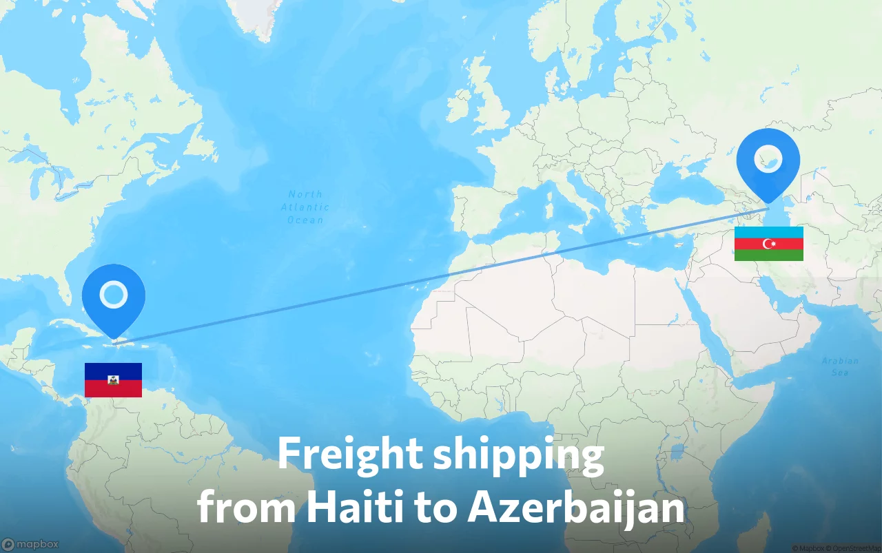 Shipping route from Haiti to Azerbaijan