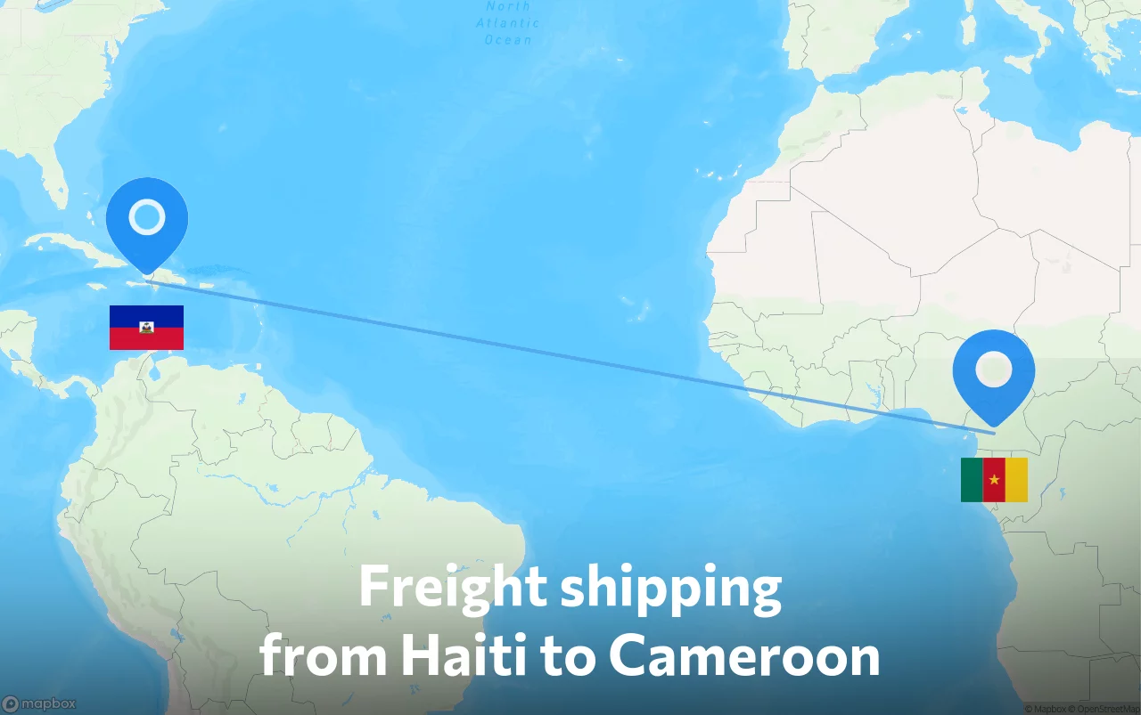 Shipping route from Haiti to Cameroon