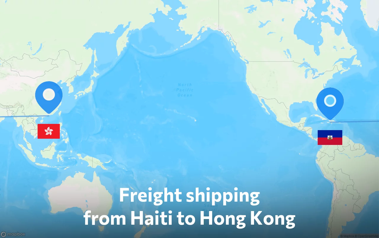 Shipping route from Haiti to Hong Kong
