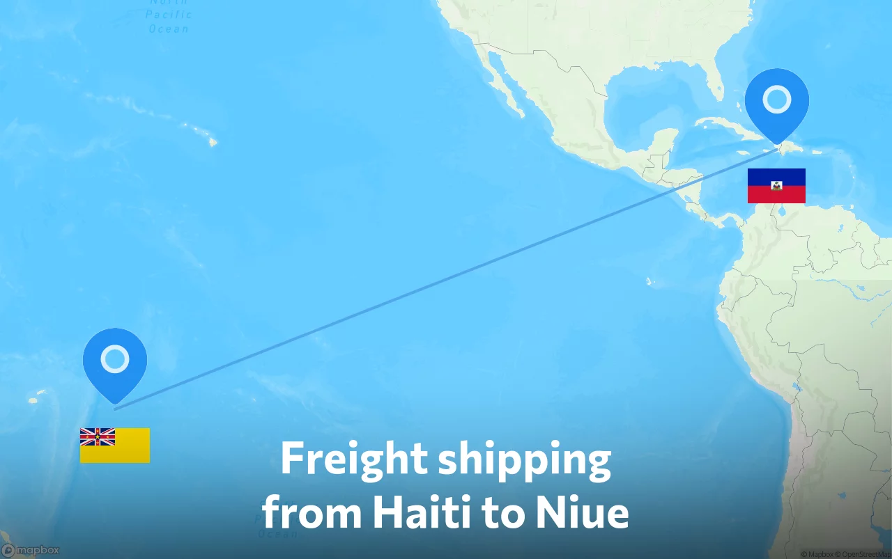 Shipping route from Haiti to Niue