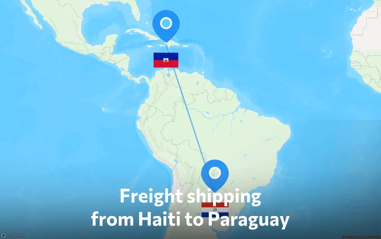 Shipping route from Haiti to Paraguay