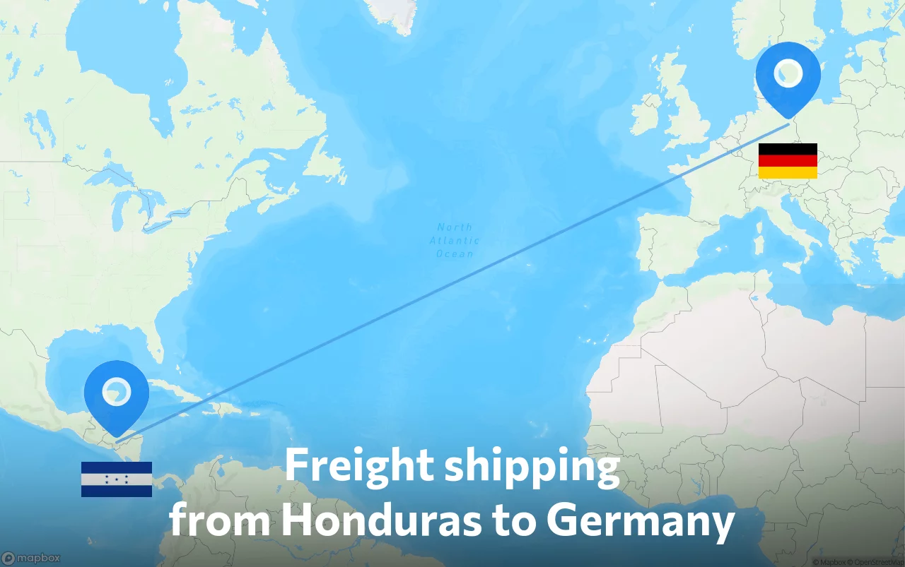 Shipping route from Honduras to Germany