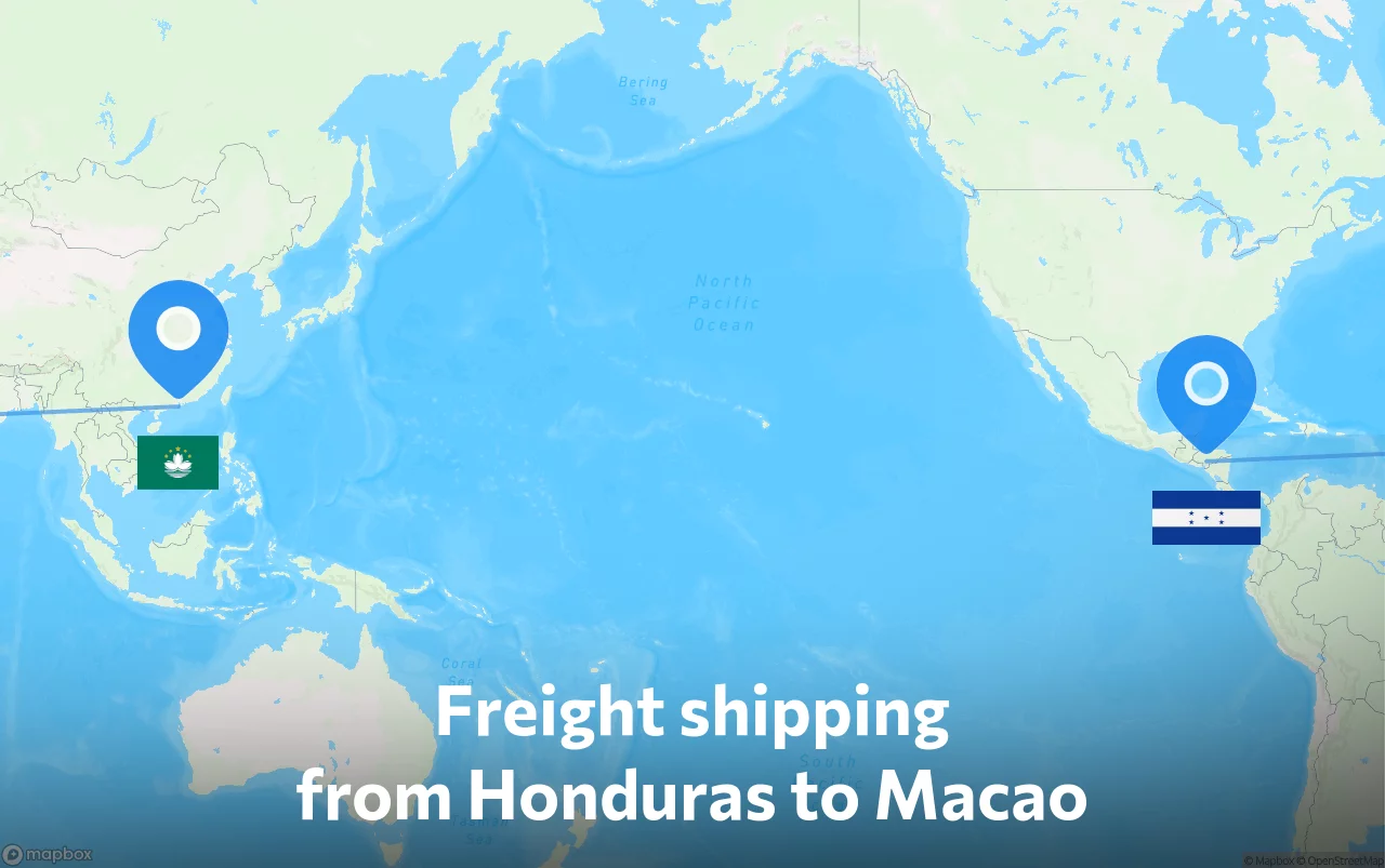 Shipping route from Honduras to Macao