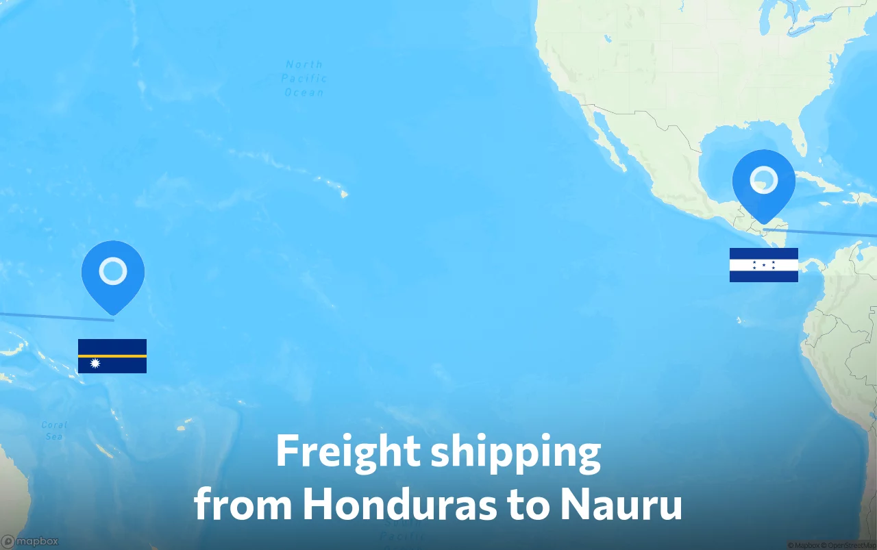 Shipping route from Honduras to Nauru
