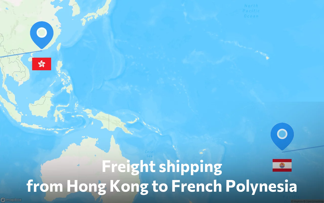Shipping route from Hong Kong to French Polynesia