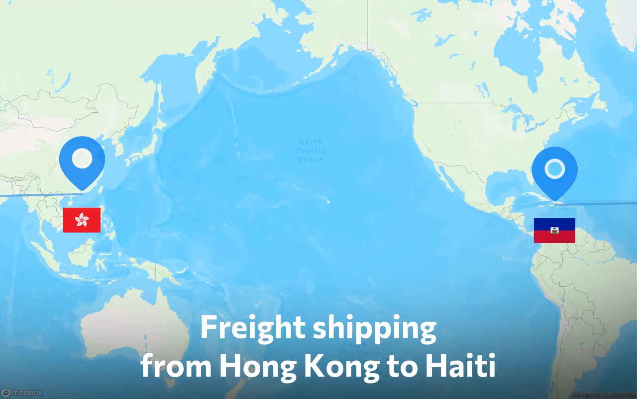 Shipping route from Hong Kong to Haiti