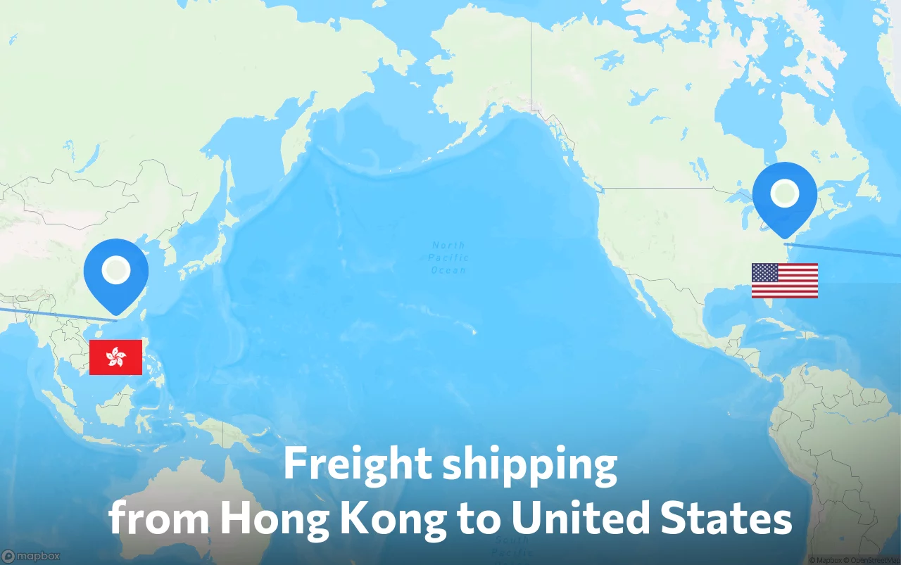 Shipping route from Hong Kong to United States