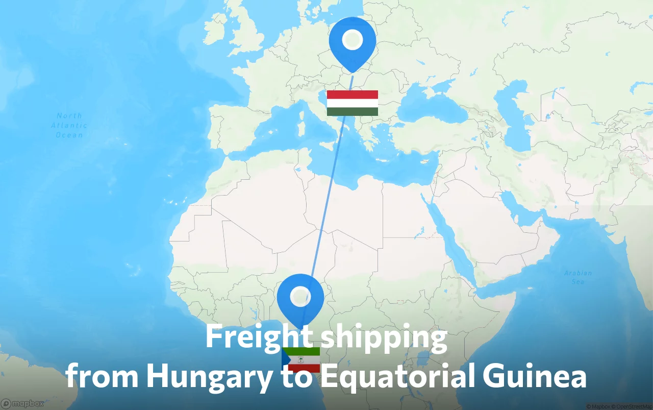 Shipping route from Hungary to Equatorial Guinea