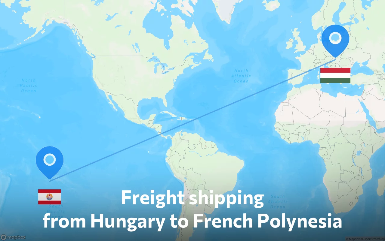 Shipping route from Hungary to French Polynesia