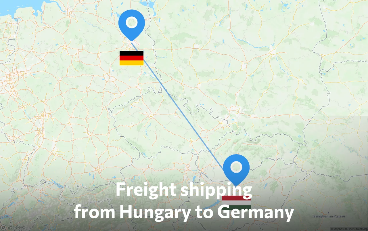 Shipping route from Hungary to Germany