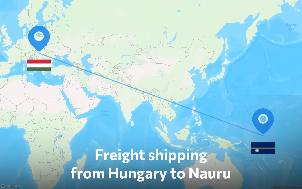 Shipping route from Hungary to Nauru
