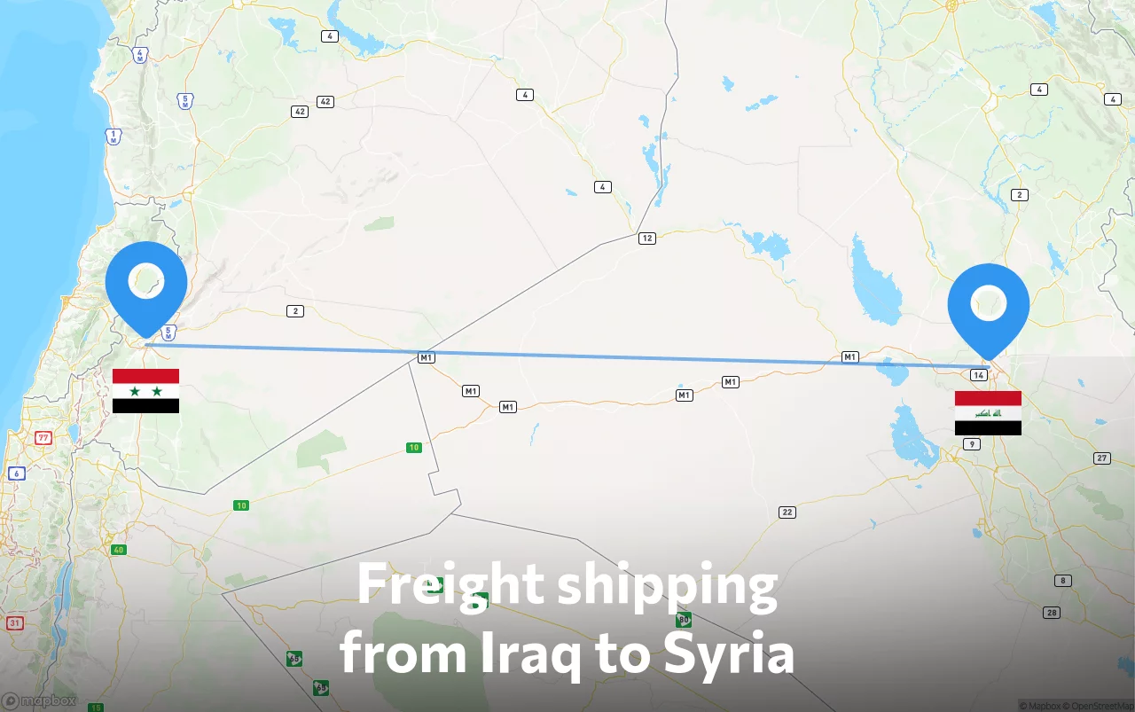 Shipping route from Iraq to Syria