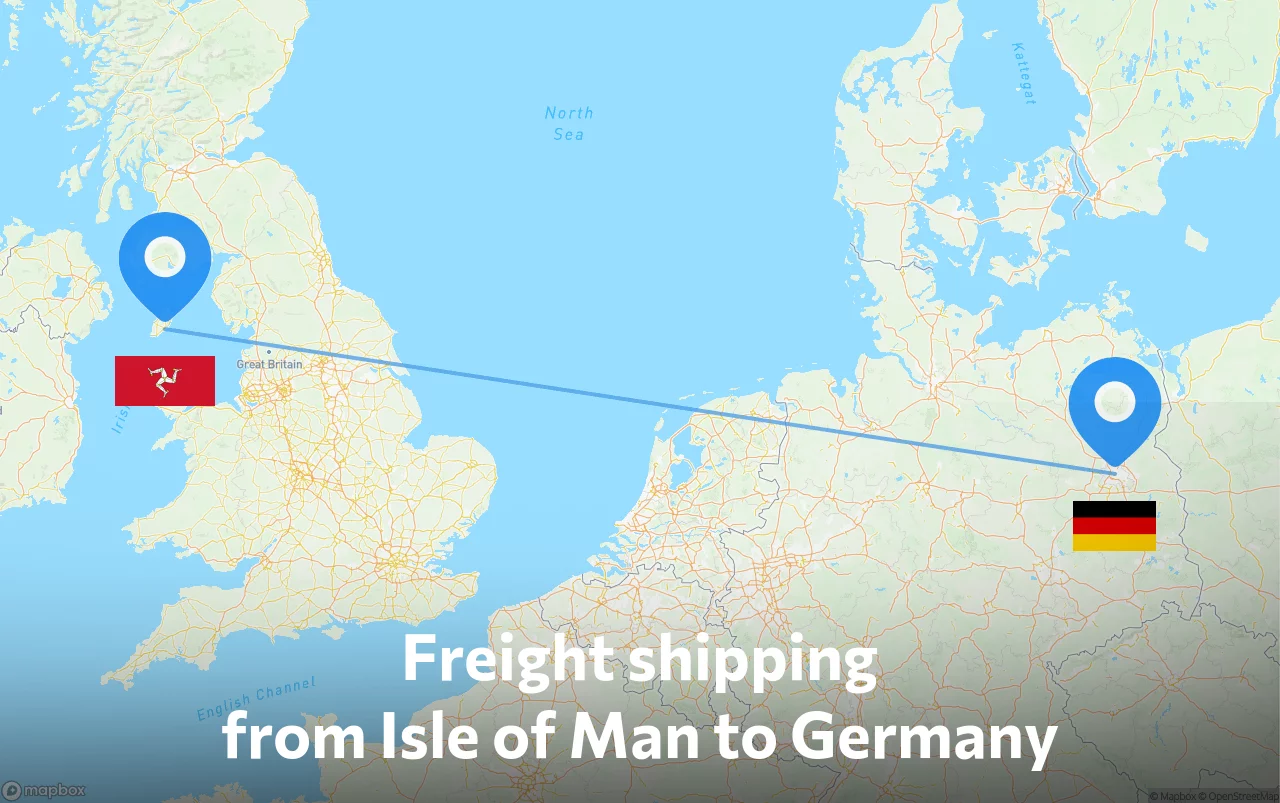 Shipping route from Isle of Man to Germany