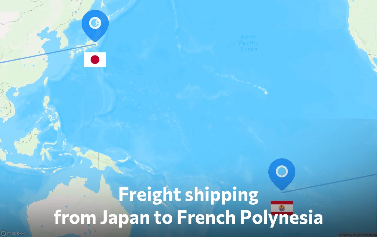Shipping route from Japan to French Polynesia