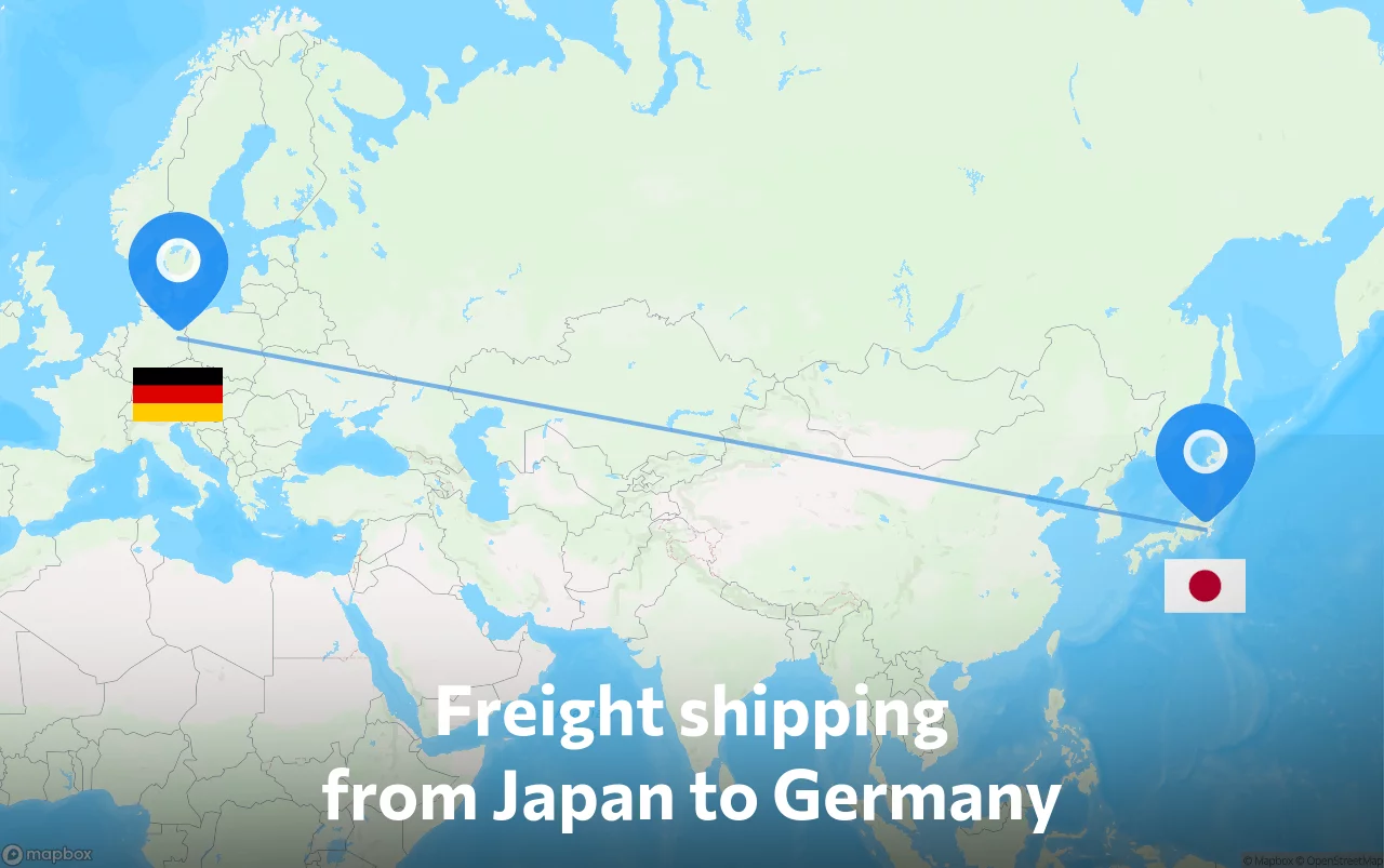 Shipping route from Japan to Germany