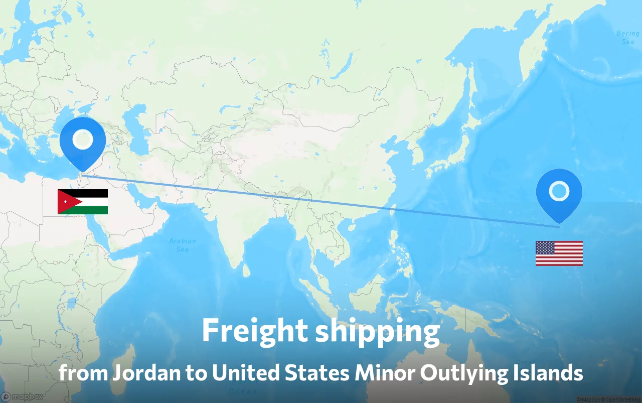 Shipping route from Jordan to United States Minor Outlying Islands