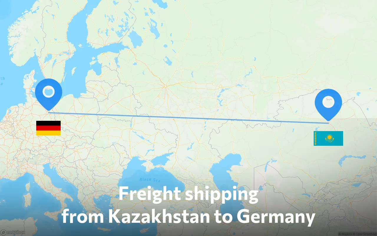 Shipping route from Kazakhstan to Germany