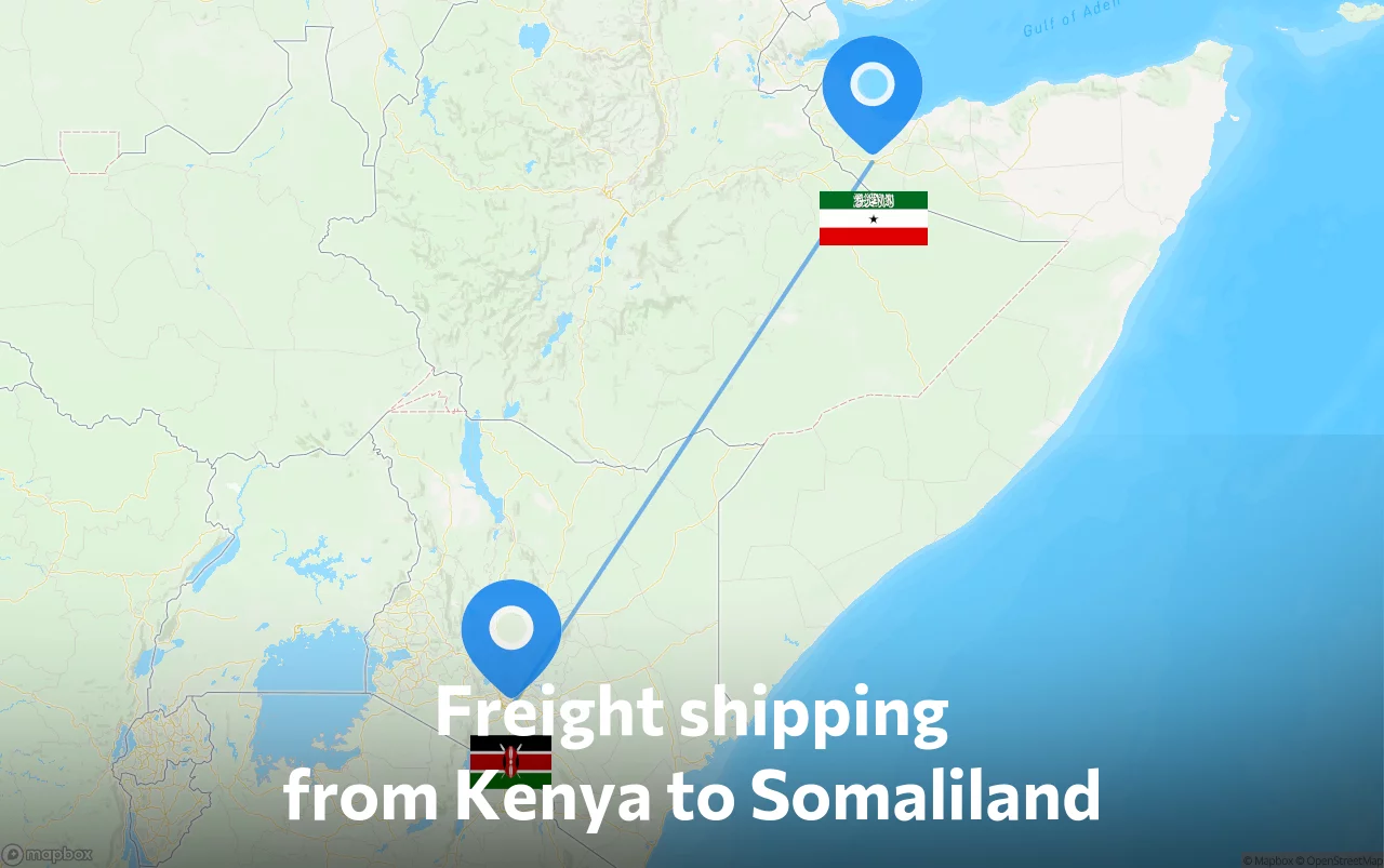 Shipping route from Kenya to Somaliland