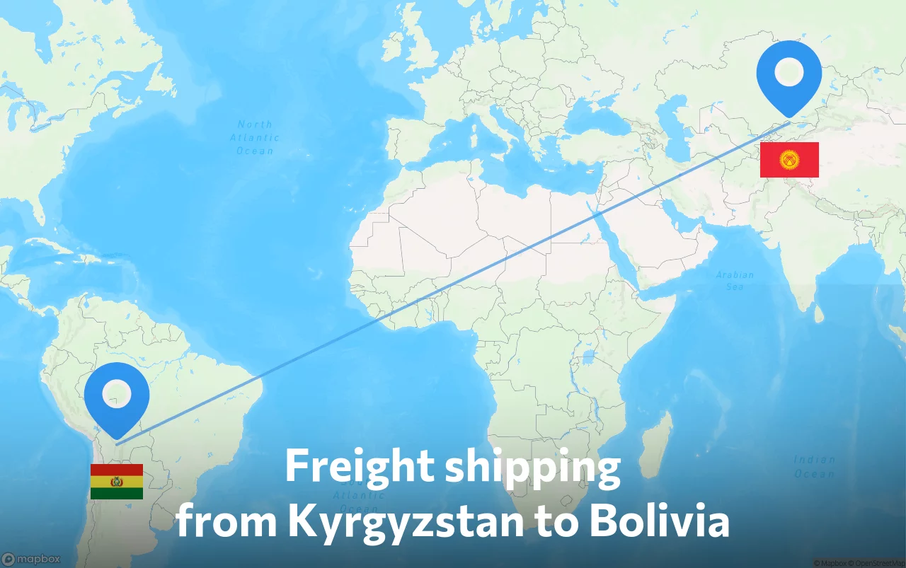 Shipping route from Kyrgyzstan to Bolivia