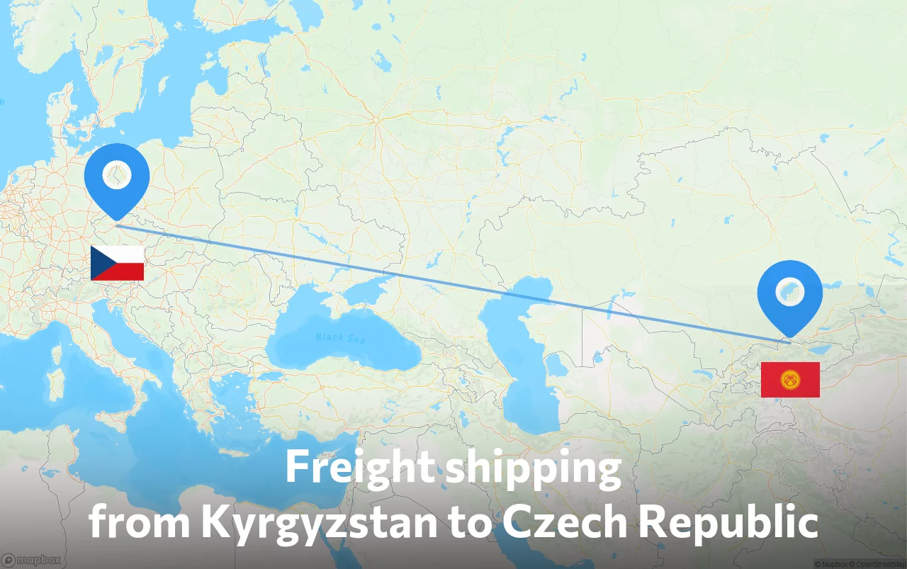 Shipping route from Kyrgyzstan to Czech Republic