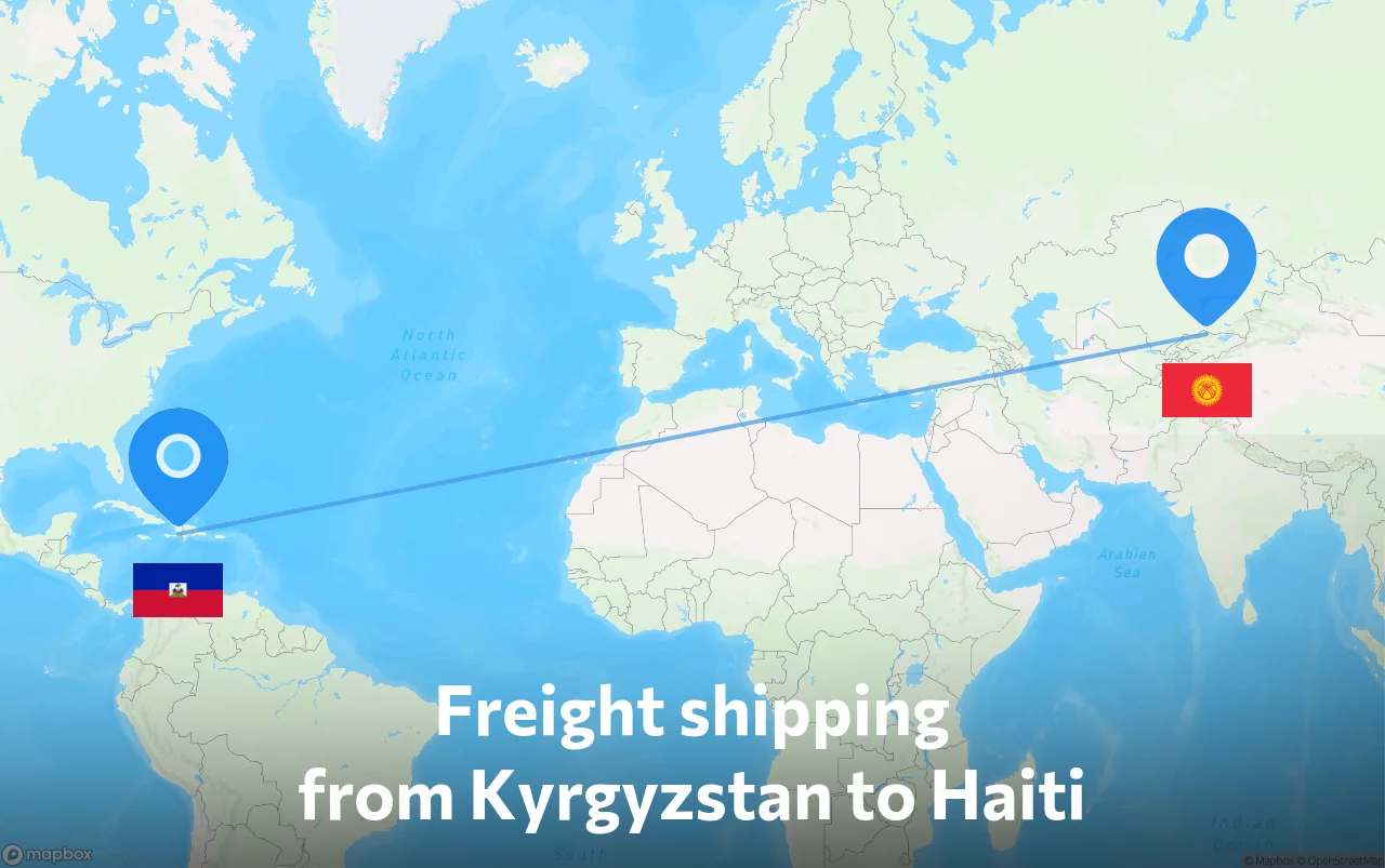 Shipping route from Kyrgyzstan to Haiti