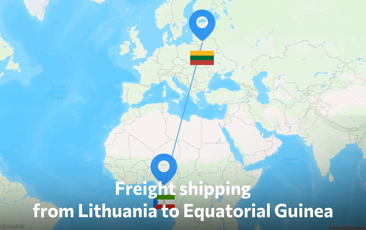 Shipping route from Lithuania to Equatorial Guinea