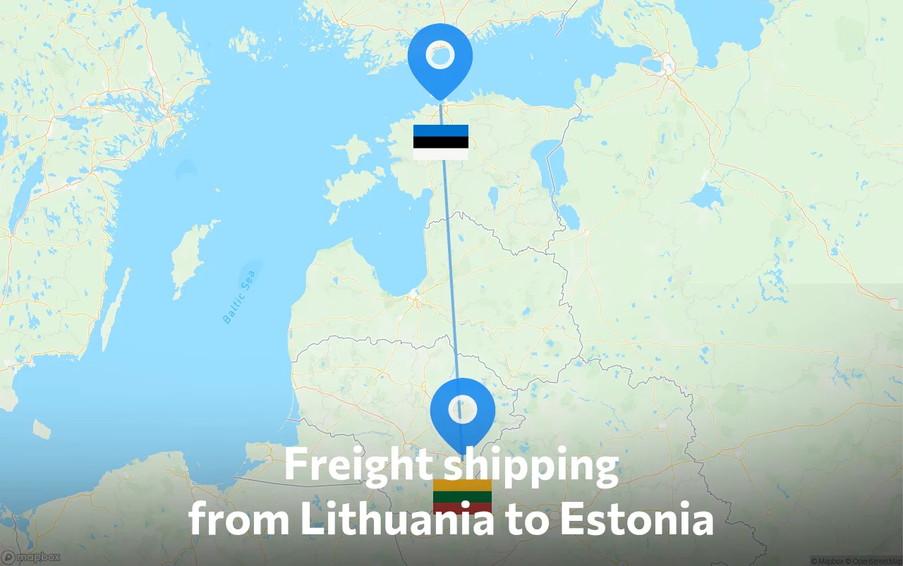Shipping route from Lithuania to Estonia