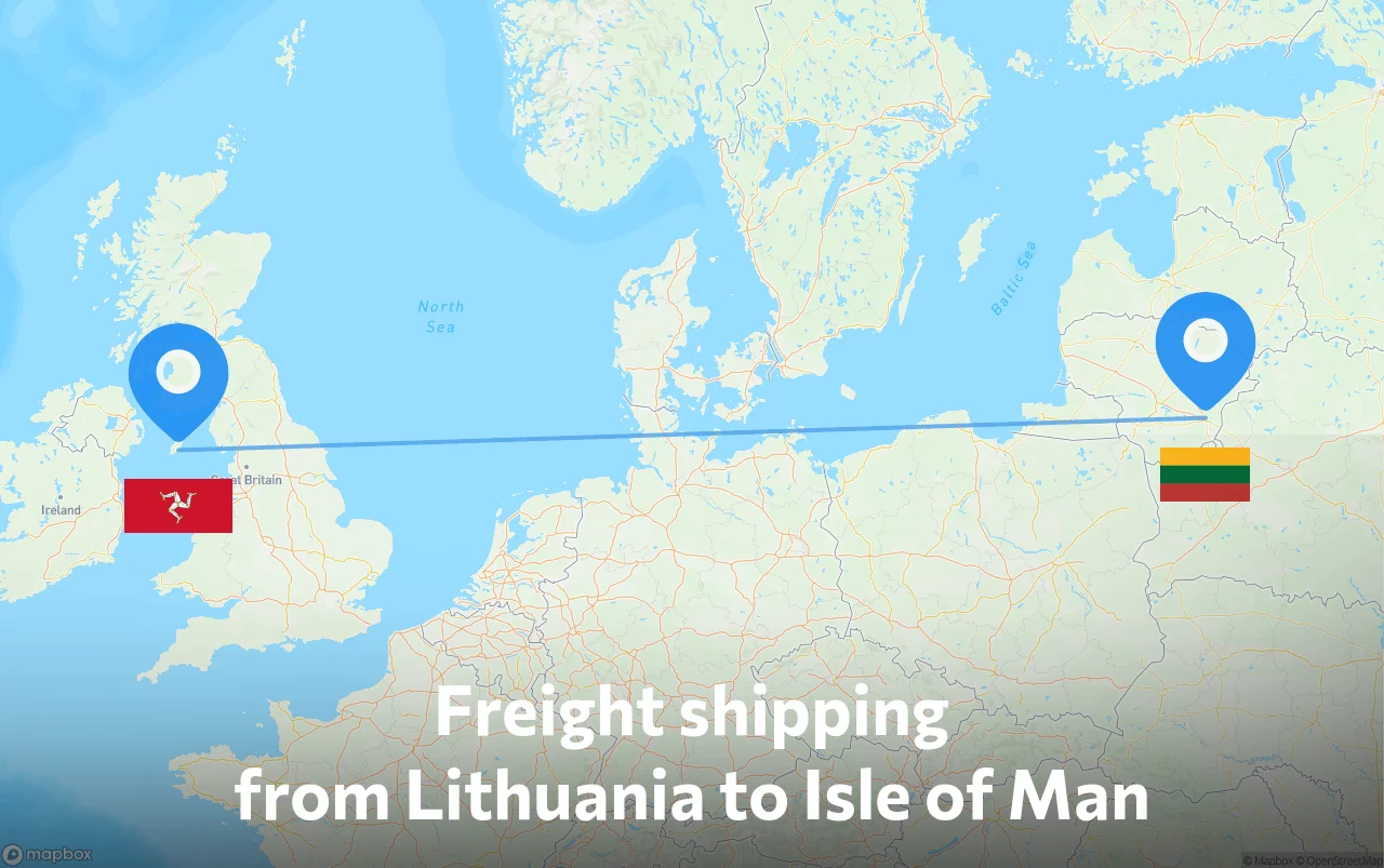 Shipping route from Lithuania to Isle of Man