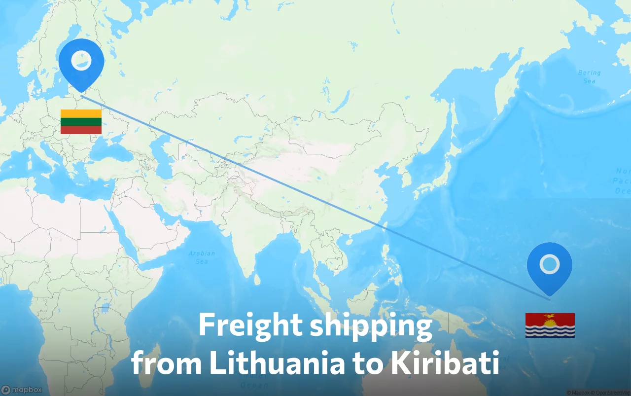 Shipping route from Lithuania to Kiribati