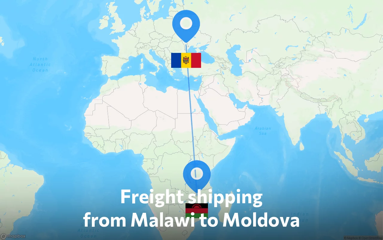 Shipping route from Malawi to Moldova