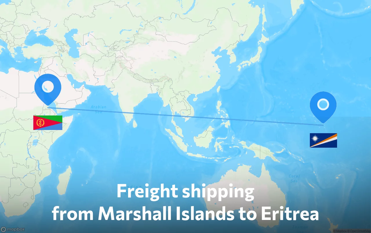 Shipping route from Marshall Islands to Eritrea