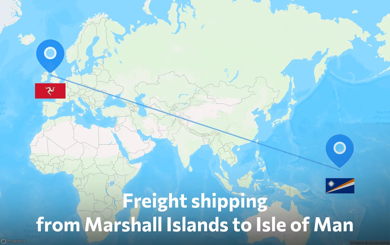 Shipping route from Marshall Islands to Isle of Man