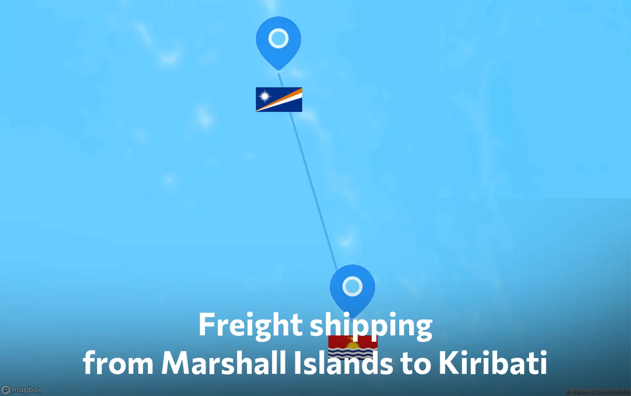 Shipping route from Marshall Islands to Kiribati