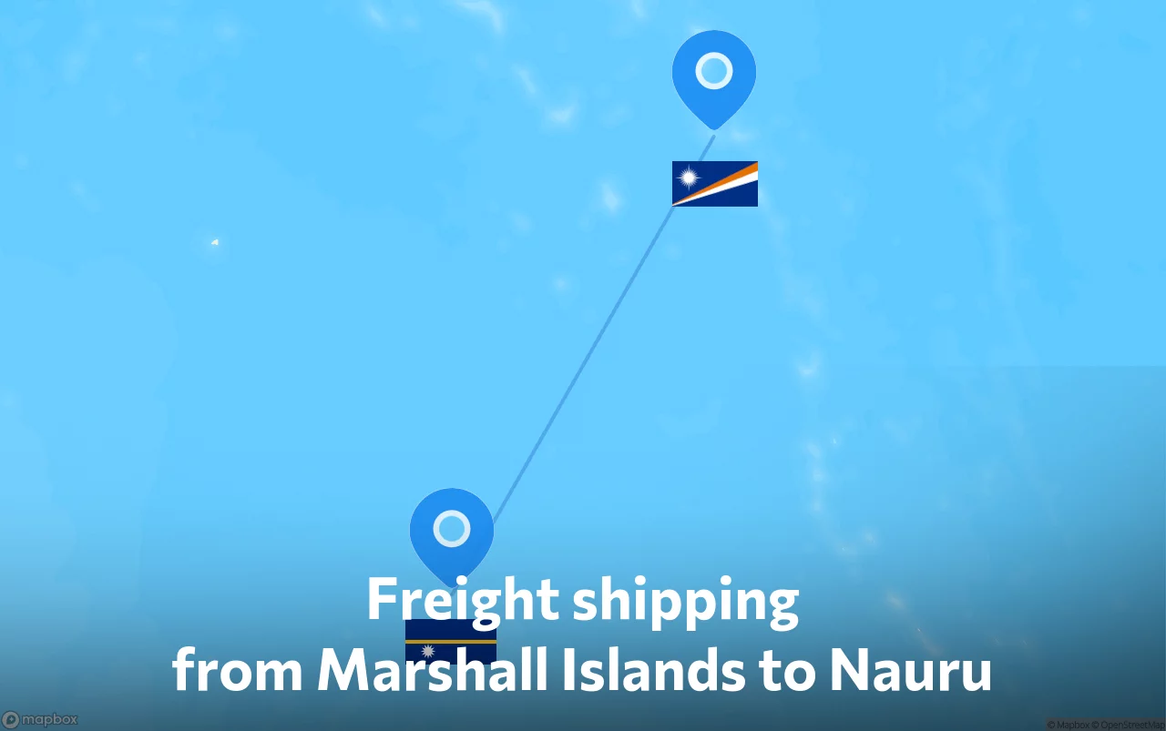 Shipping route from Marshall Islands to Nauru