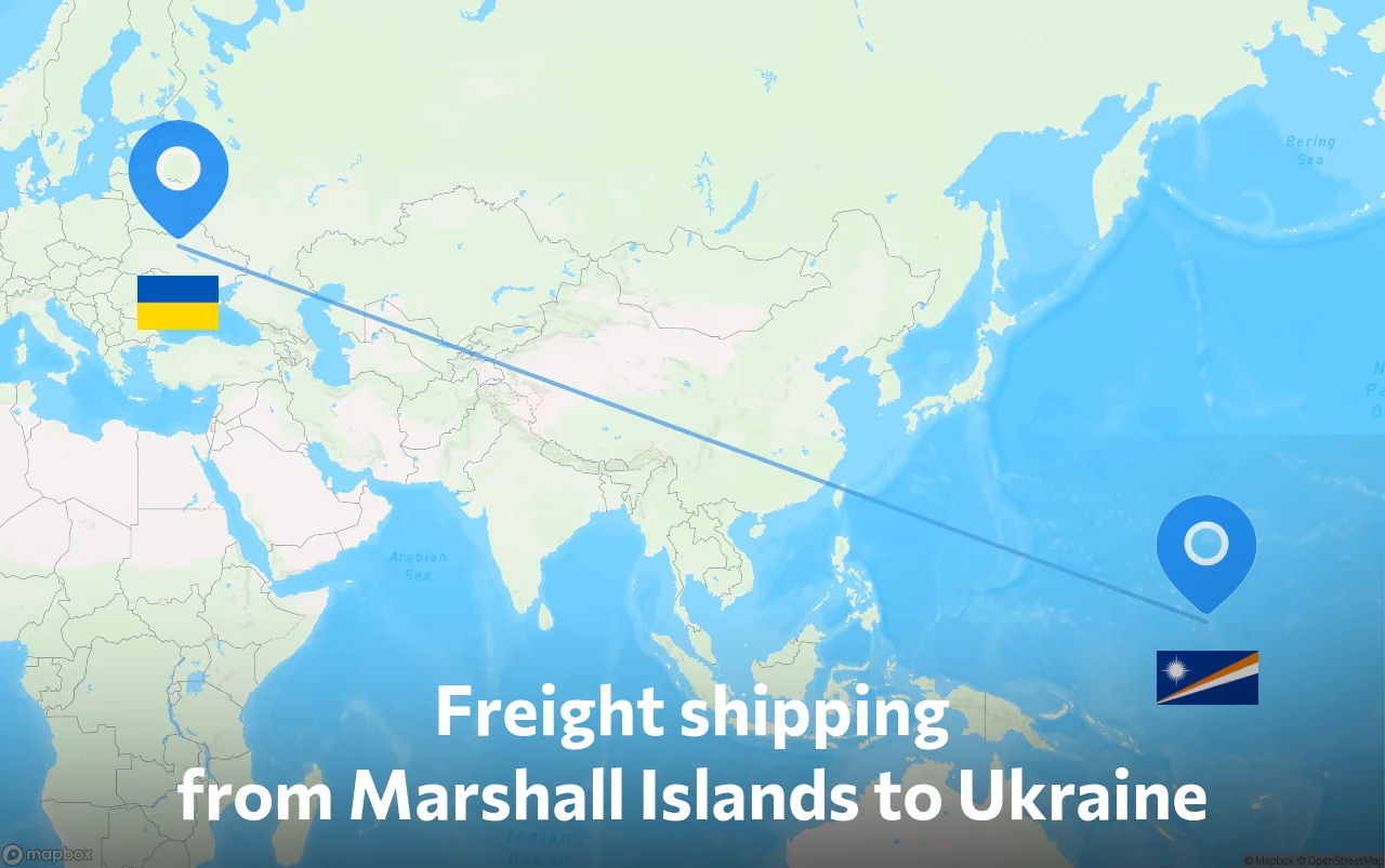 Shipping route from Marshall Islands to Ukraine