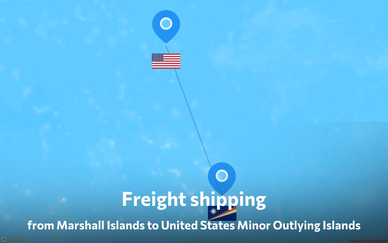 Shipping route from Marshall Islands to United States Minor Outlying Islands