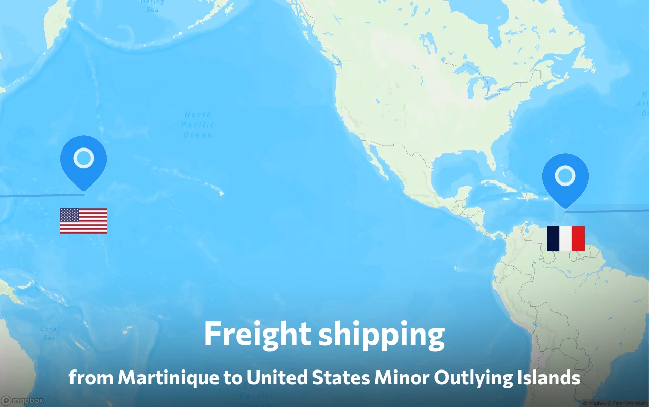 Shipping route from Martinique to United States Minor Outlying Islands