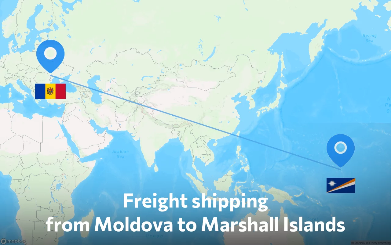 Shipping route from Moldova to Marshall Islands