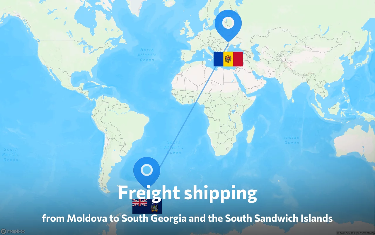 Shipping route from Moldova to South Georgia and the South Sandwich Islands