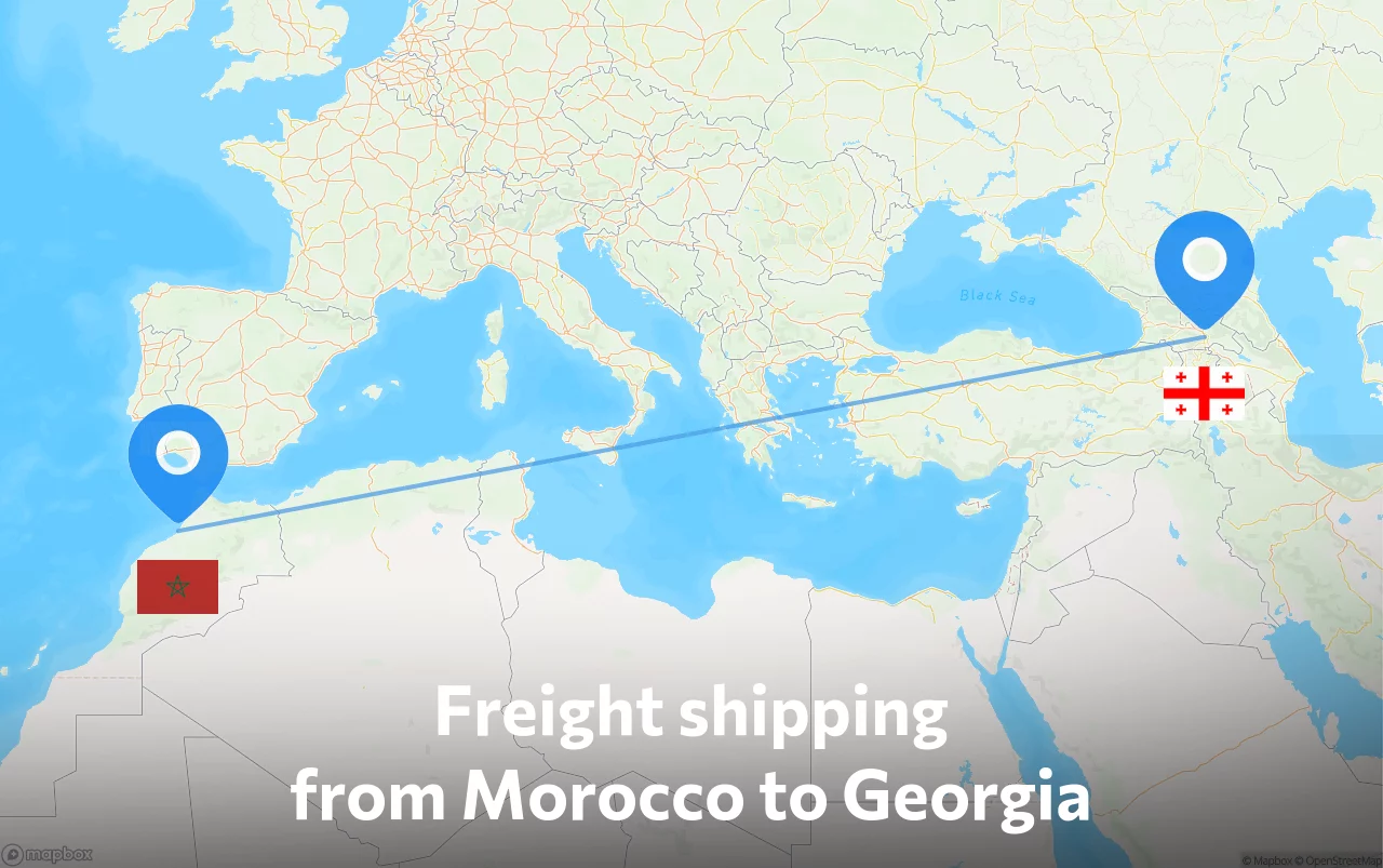 Shipping route from Morocco to Georgia