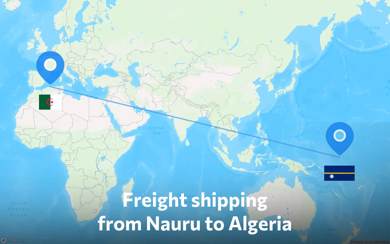 Shipping route from Nauru to Algeria