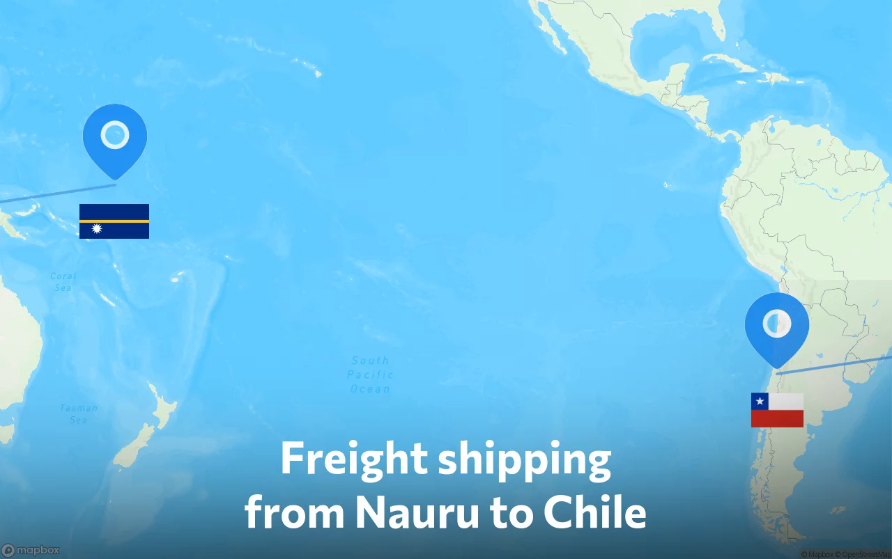 Shipping route from Nauru to Chile