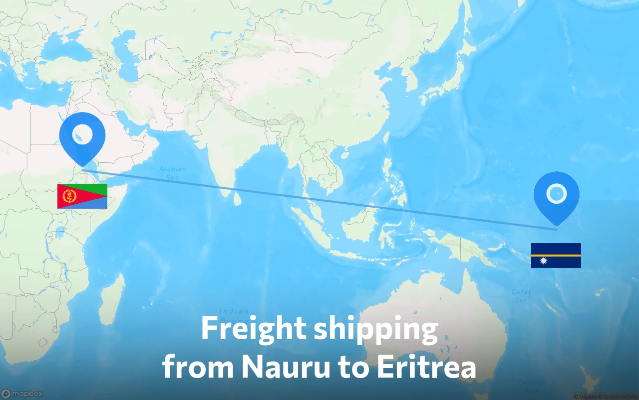 Shipping route from Nauru to Eritrea
