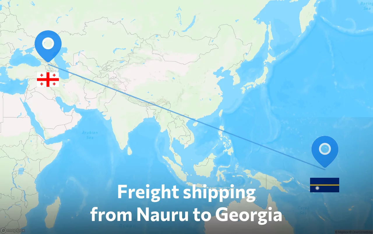 Shipping route from Nauru to Georgia