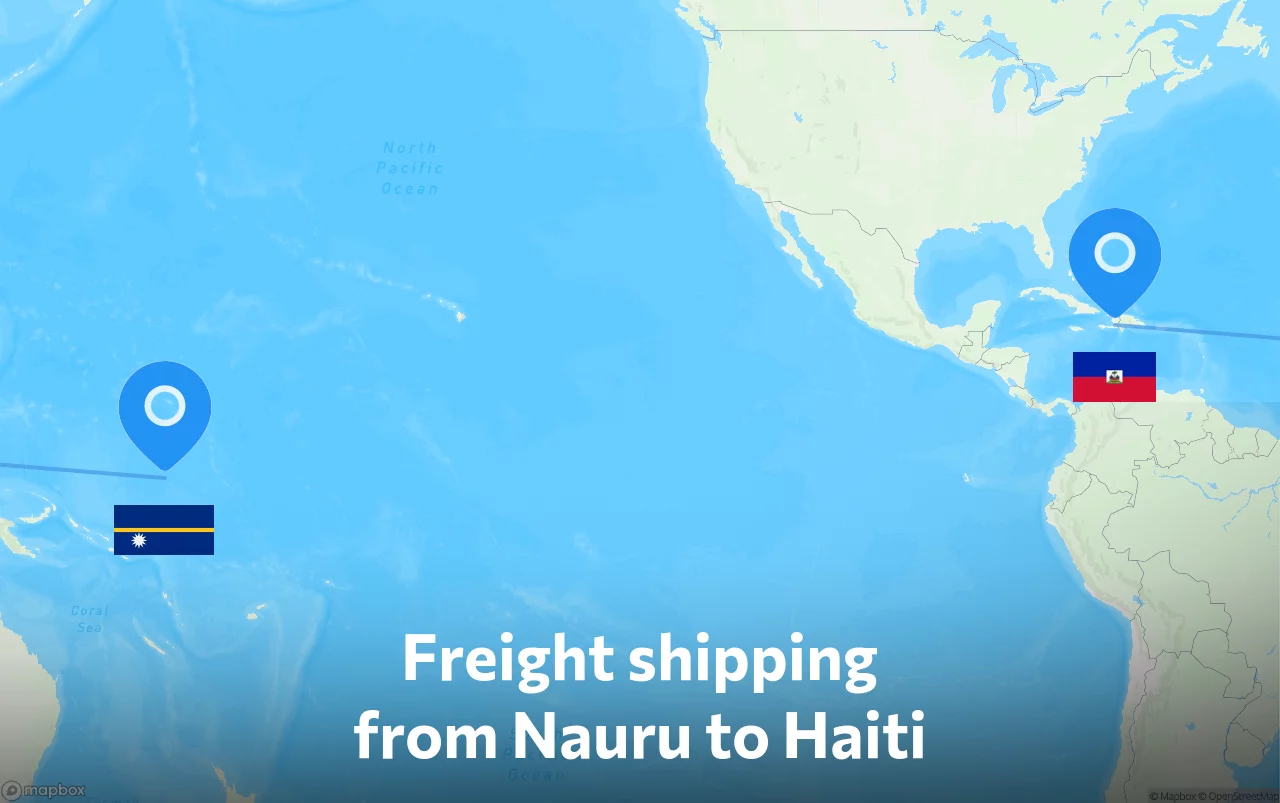 Shipping route from Nauru to Haiti