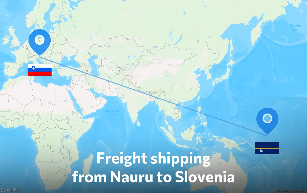 Shipping route from Nauru to Slovenia