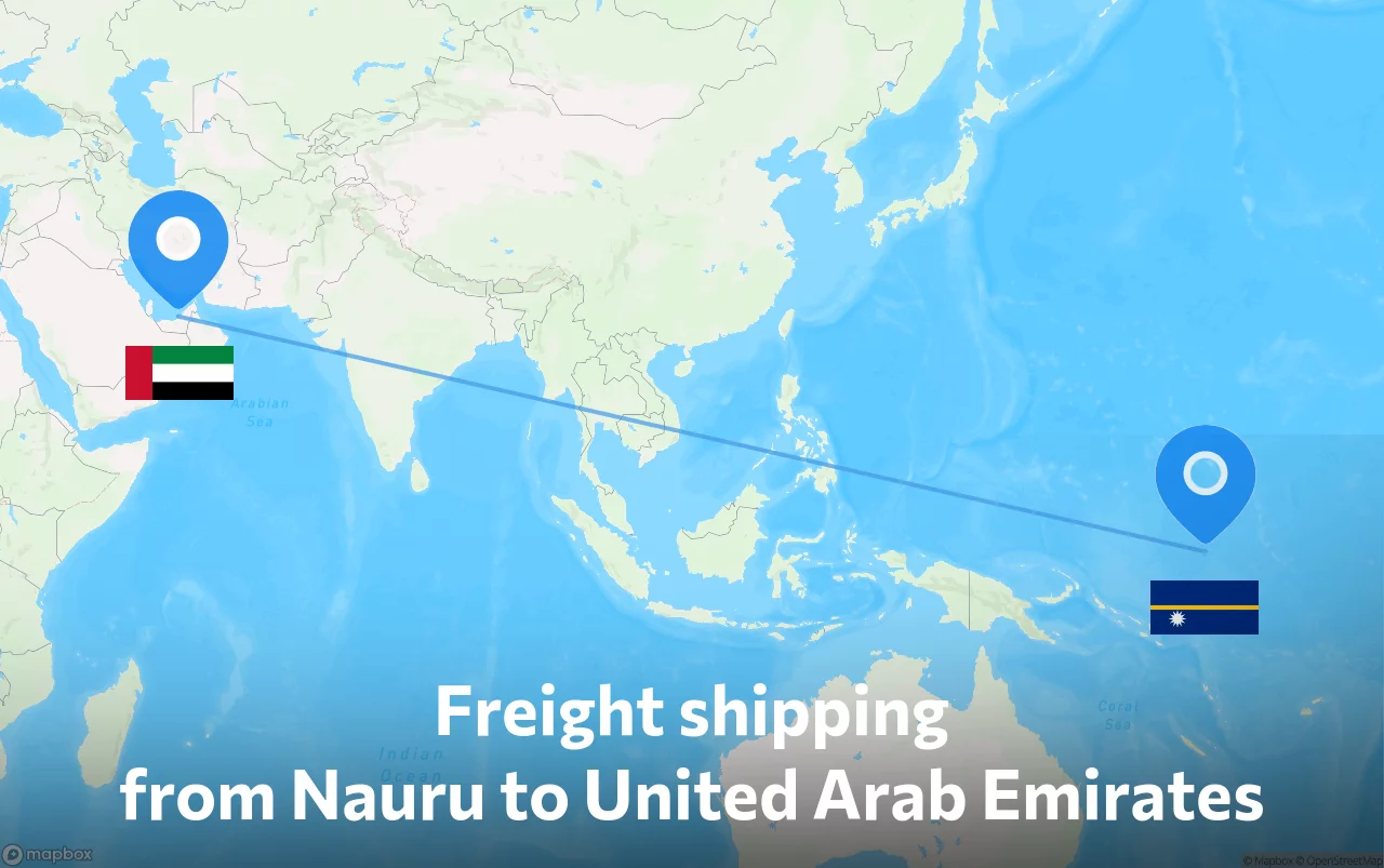 Shipping route from Nauru to United Arab Emirates