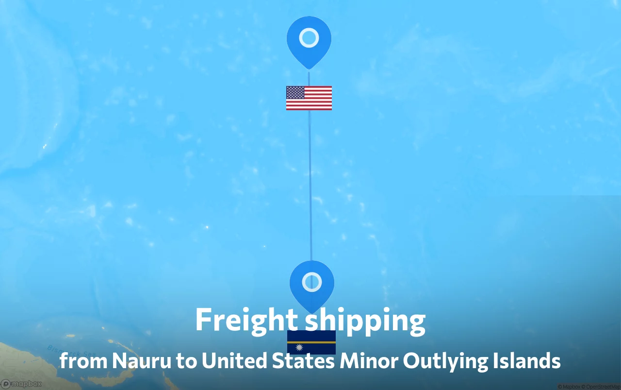 Shipping route from Nauru to United States Minor Outlying Islands