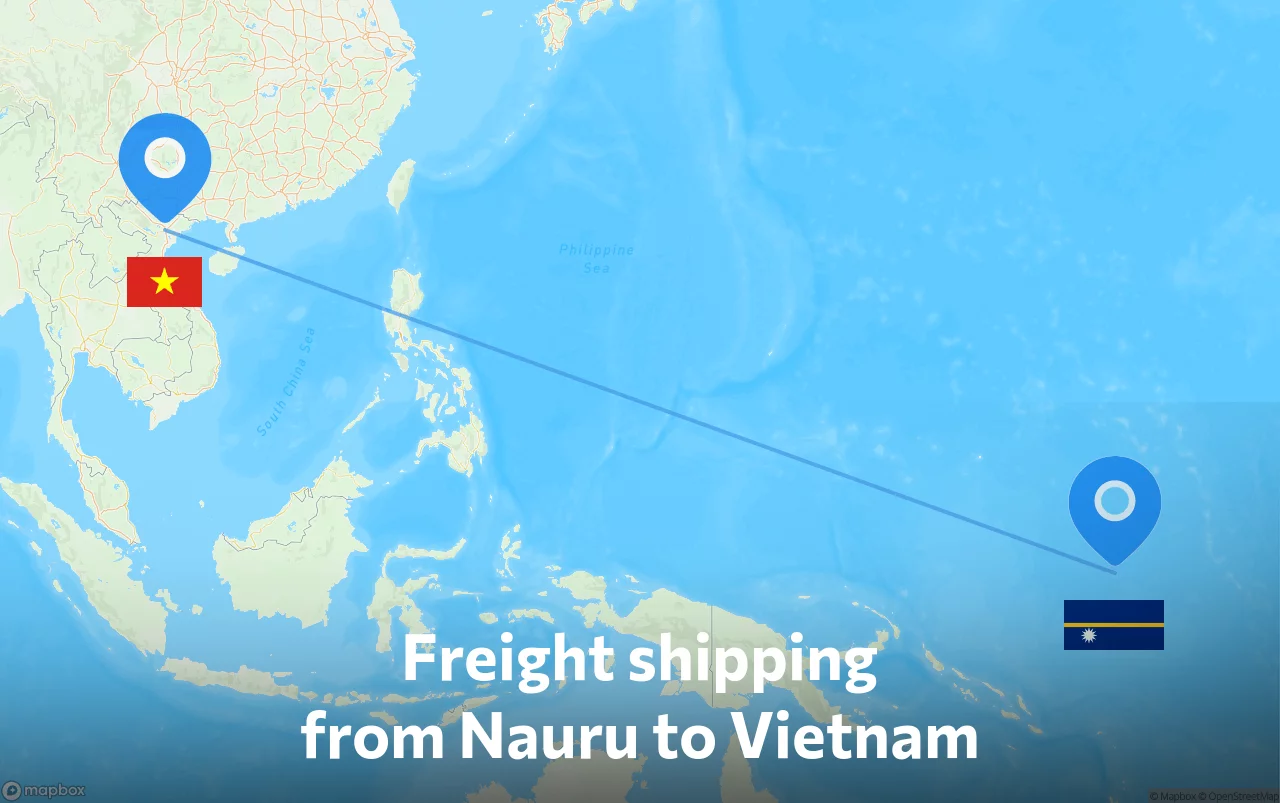 Shipping route from Nauru to Vietnam