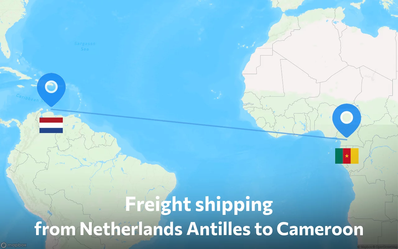 Shipping route from Netherlands Antilles to Cameroon
